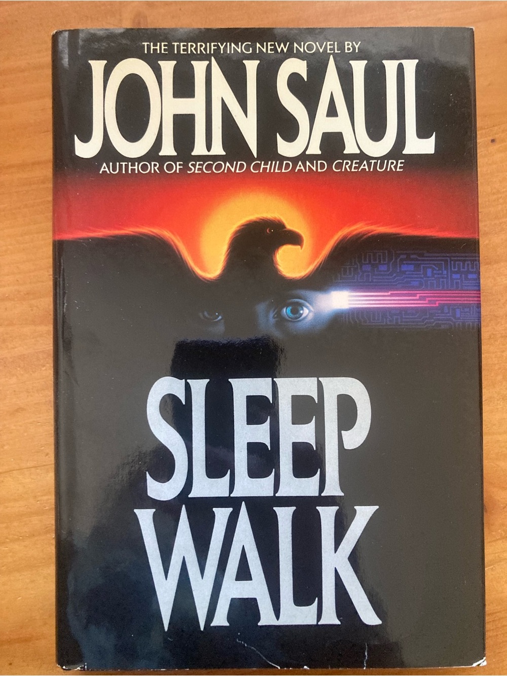 John Saul "Sleepwalk" Hardcover Novel - Black & Red Cover